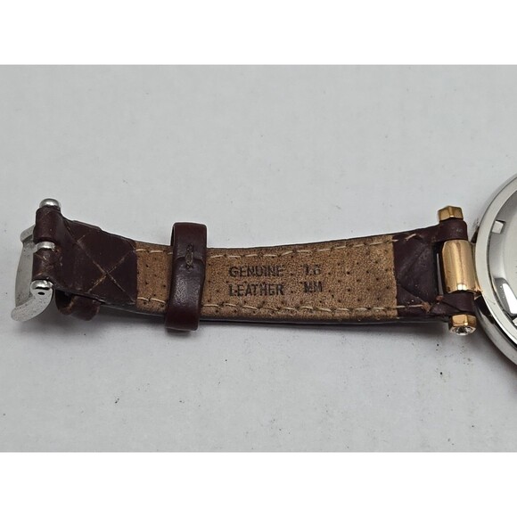 Tommy Bahama Womens Swiss Quartz Crystal Bezel Brown Leather Watch New Battery - Picture 11 of 13